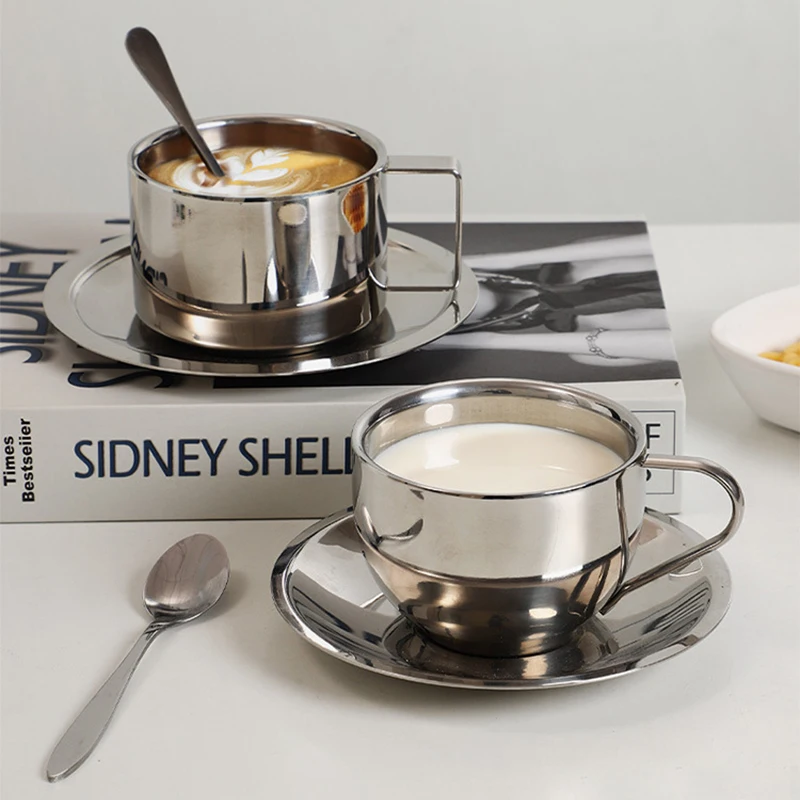 Stainless Steel Espresso Coffee Cups Set Pull Flower Coffee Mug Tea Cups Set Tea Set Milk Mug with Saucer Mat Spoon Accessories
Stainless Steel Espresso Coffee Cups Set Pull Flower Coffee Mug Tea Cups Set Tea Set Milk Mug with Saucer Mat Spoon Accessories