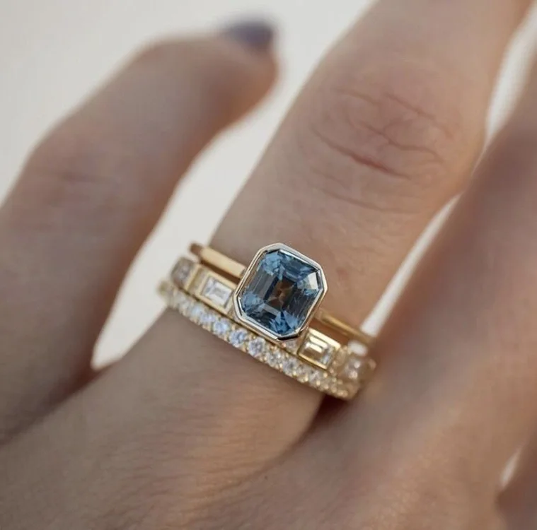Milangirl Simple 3pcs/set Blue Crystal Rings for Women Fashion Yellow Gold Color Wedding Ring Luxury Brand Jewelry Accessories
Milangirl Simple 3pcs/set Blue Crystal Rings for Women Fashion Yellow Gold Color Wedding Ring Luxury Brand Jewelry Accessories