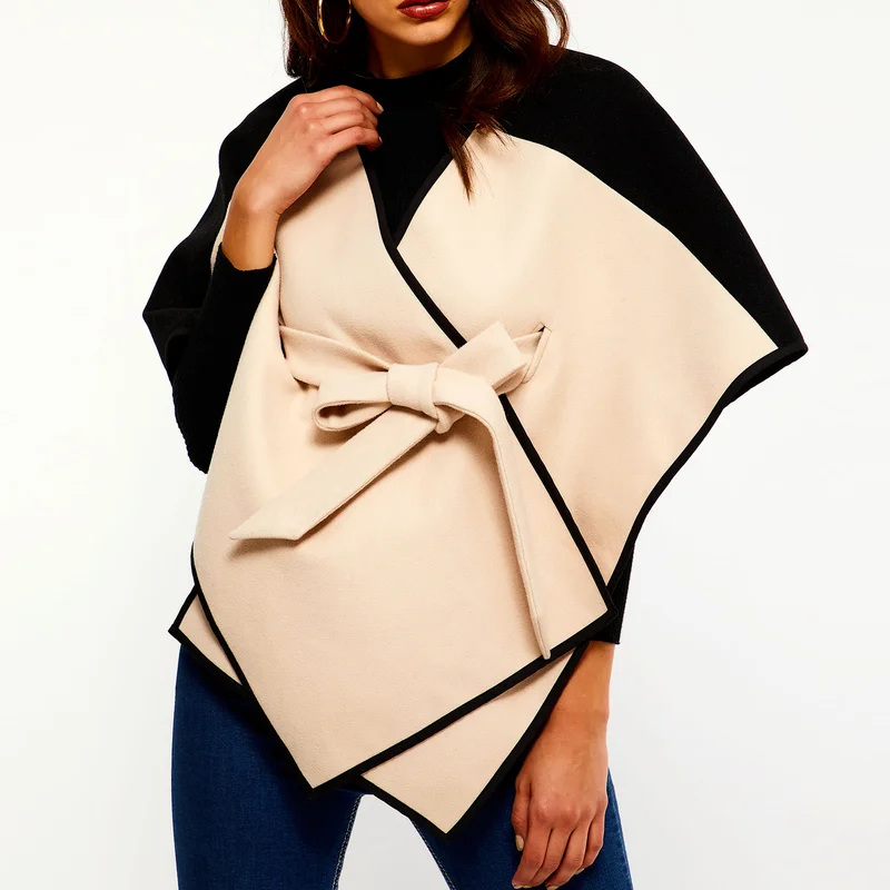 2022 Fall New Fashion Contrast Coat Cape Women's Cloak Shawl Cardigan Irregular Shawl Women's Knitted Cashmere Sweater
2022 Fall New Fashion Contrast Coat Cape Women's Cloak Shawl Cardigan Irregular Shawl Women's Knitted Cashmere Sweater