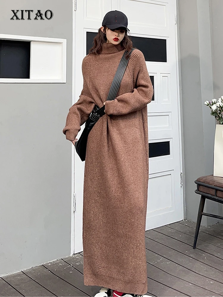 XITAO Knitting Turtleneck Dress Pullover Long Solid Color Loose Goddess Fan Temperament 2022 Winter Dress Simplicity SMH1243
XITAO Knitting Turtleneck Dress Pullover Long Solid Color Loose Goddess Fan Temperament 2022 Winter Dress Simplicity SMH1243