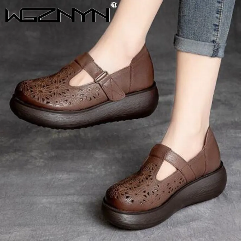 2022 Spring Summer Fashion Shoes Hollow Genuine PU Leather Shoes Platform Sandals Increase Shoes Wedges High Heels Women Shoes
2022 Spring Summer Fashion Shoes Hollow Genuine PU Leather Shoes Platform Sandals Increase Shoes Wedges High Heels Women Shoes