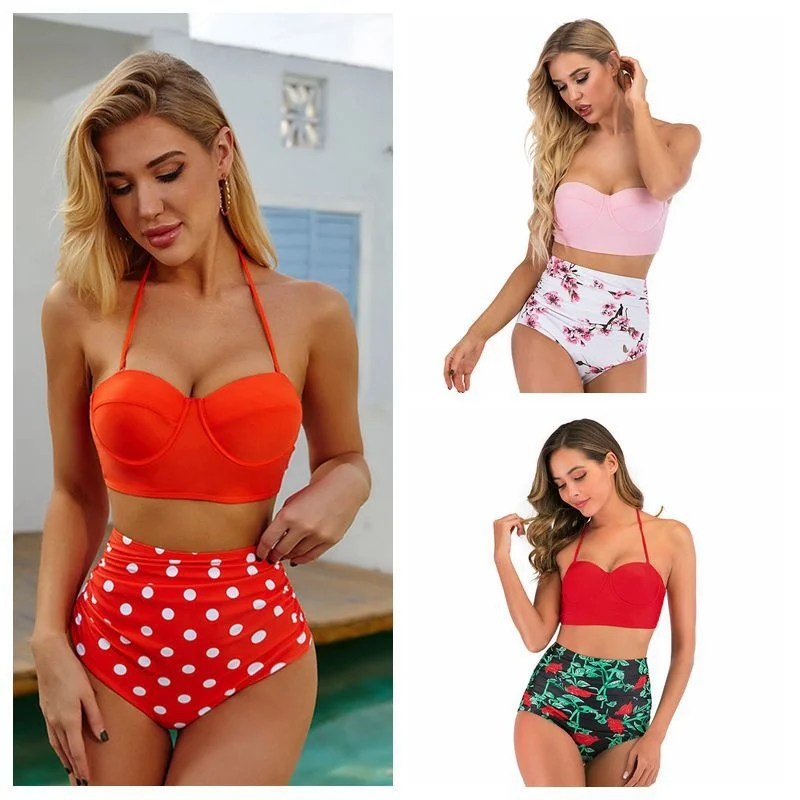 High Waist Swimwear Women stroj kapielowy Tankini Floral Swimsuit Plus Size Biquinis maillot de bain Femme Push Up Bathing Suit
High Waist Swimwear Women stroj kapielowy Tankini Floral Swimsuit Plus Size Biquinis maillot de bain Femme Push Up Bathing Suit
