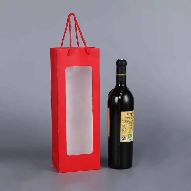 10PCS Wine 1 Bottle Pack Bag Single Kraft Paper Window Champagne Tote Handle Bag Packing Box Beer Wine Hand Gifts Show Package
10PCS Wine 1 Bottle Pack Bag Single Kraft Paper Window Champagne Tote Handle Bag Packing Box Beer Wine Hand Gifts Show Package