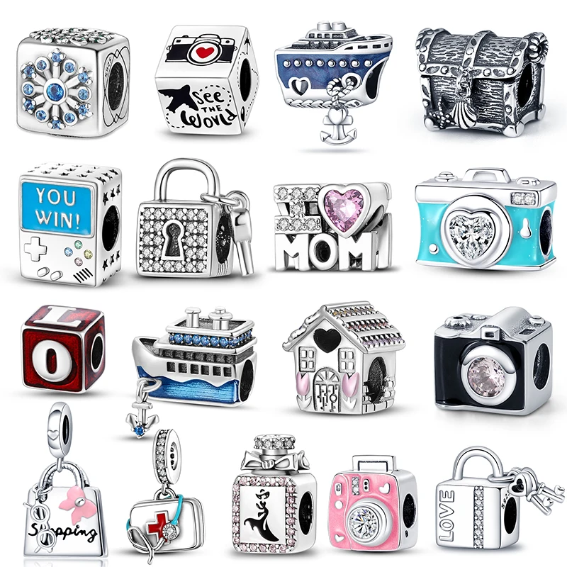 Fit Original Pandora Bracelet Necklace 925 Silver Square Camera Charm Beaded Silver Pendant for Women DIY Jewelry 
Fit Original Pandora Bracelet Necklace 925 Silver Square Camera Charm Beaded Silver Pendant for Women DIY Jewelry