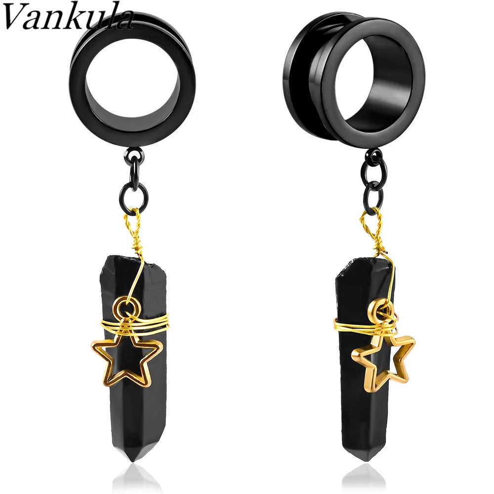 Vankula 2PC Star Stone Dangle Ear Plugs Tunnels Earrings Stretcher Stainless Steel Gauge Dilataciones Oreja Piercing Jewelry
Vankula 2PC Star Stone Dangle Ear Plugs Tunnels Earrings Stretcher Stainless Steel Gauge Dilataciones Oreja Piercing Jewelry