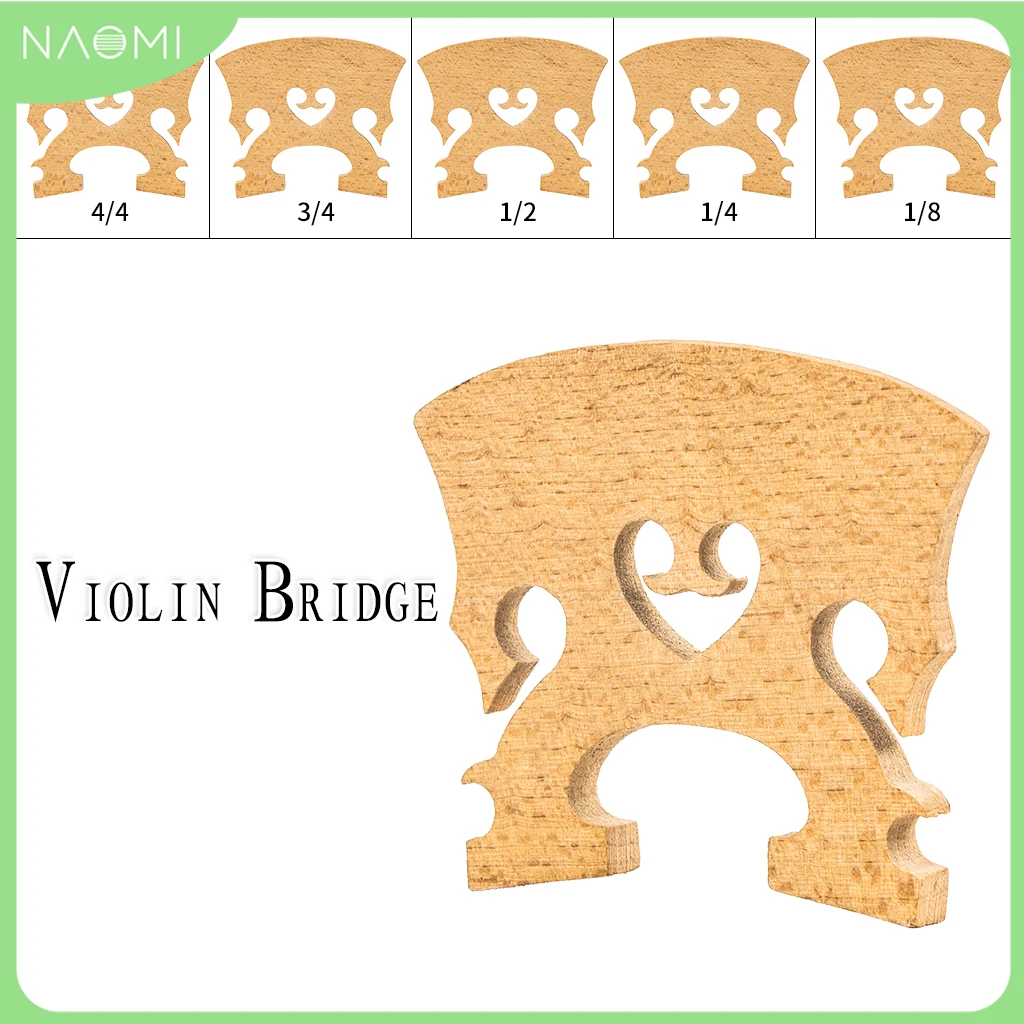 NAOMI 1PC Standard Maple Bridge 4/4 3/4 1/2 1/4 1/8 Size Fiddle Bridge Classical Bass Type Violin Bridge Wood
NAOMI 1PC Standard Maple Bridge 4/4 3/4 1/2 1/4 1/8 Size Fiddle Bridge Classical Bass Type Violin Bridge Wood