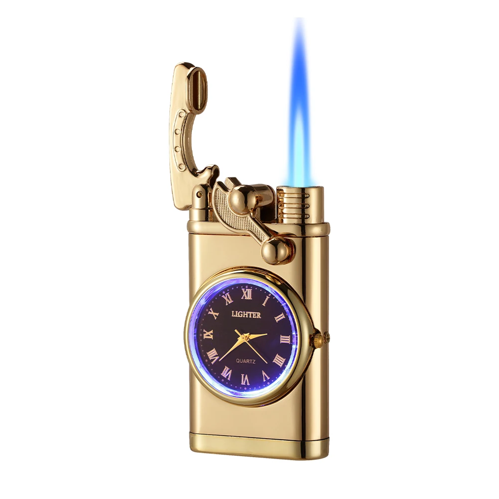 GALINER Unusual Cigar Lighter With Rocker Arm Watch New Tobacco Accessories Gadgets Torch Butane Gas Lighters Jet Windproof
GALINER Unusual Cigar Lighter With Rocker Arm Watch New Tobacco Accessories Gadgets Torch Butane Gas Lighters Jet Windproof