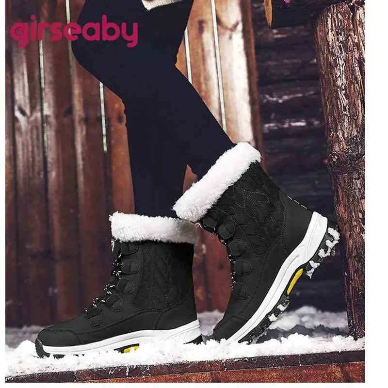 Girseaby Winter Snow Boots Warm Plush Fur Thick Heel Lace Up Big Size 41 42 Women Outdoor Shoes Leisure Travel Mid Calf Booties
Girseaby Winter Snow Boots Warm Plush Fur Thick Heel Lace Up Big Size 41 42 Women Outdoor Shoes Leisure Travel Mid Calf Booties