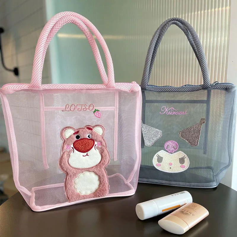 Сумка для покупок Kuromi My Melody Cinnamoroll Kawai Sanrioed, сетчатая вместительная сумка для макияжа, подарок для девочек
Сумка для покупок Kuromi My Melody Cinnamoroll Kawai Sanrioed, сетчатая вместительная сумка для макияжа, подарок для девочек