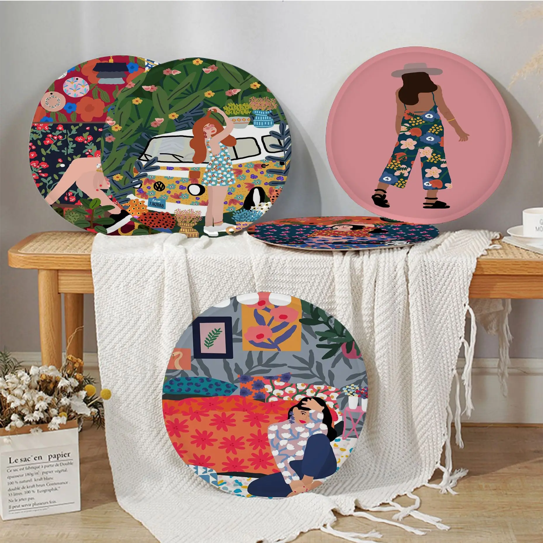 Fashion Vintage Girl Plant Dog Modern Style Stool Pad Patio Home Kitchen Office Seat Cushion Pads Sofa Seat Garden Cushions
Fashion Vintage Girl Plant Dog Modern Style Stool Pad Patio Home Kitchen Office Seat Cushion Pads Sofa Seat Garden Cushions