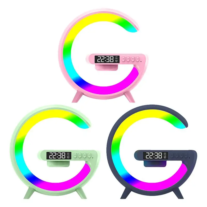Night Light Wireless Speaker Wireless Charger With Alarm Clock Portable Colorful Atmosphere Table Lamp Light Home Decor Gadgets
Night Light Wireless Speaker Wireless Charger With Alarm Clock Portable Colorful Atmosphere Table Lamp Light Home Decor Gadgets