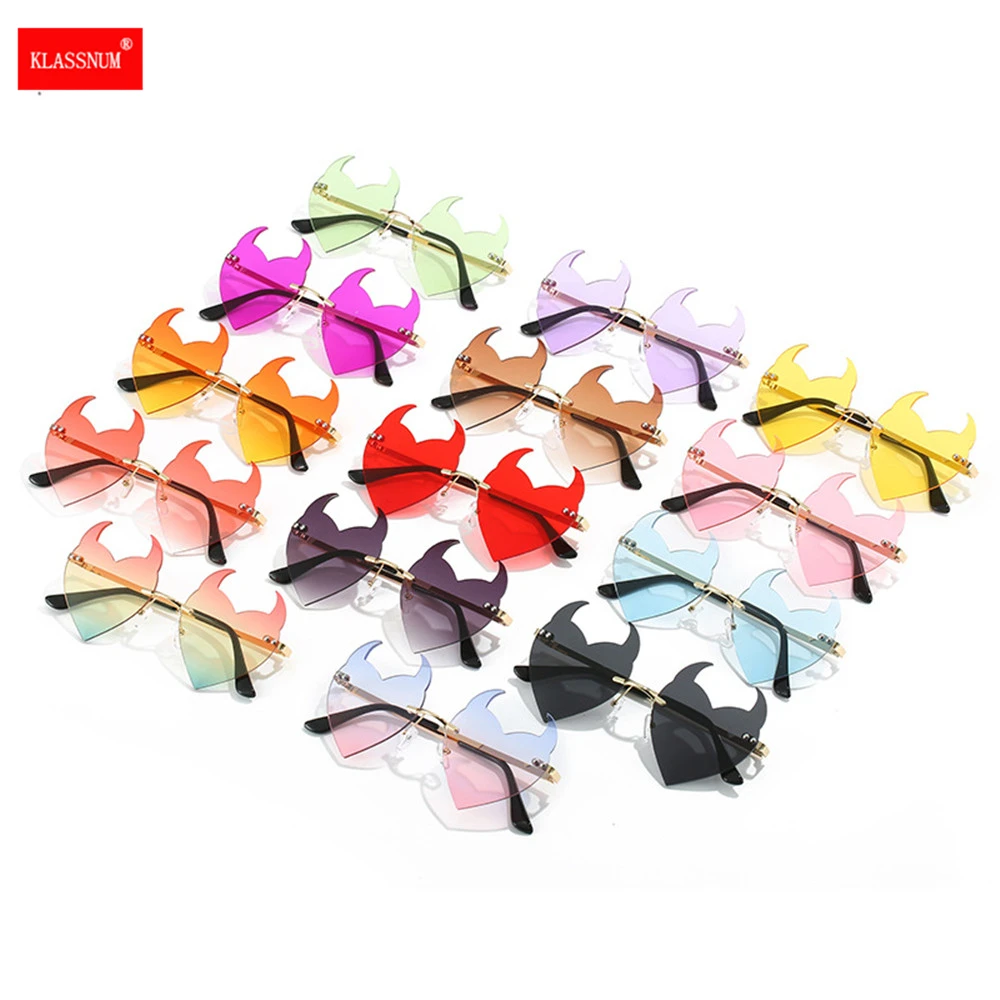 Women Sunglasses Fashion Rimless Sunglass Devil Ear Heart Shape Sun Glasses Retro UV400 Gradients Shades Luxury Feamle Eyewear
Women Sunglasses Fashion Rimless Sunglass Devil Ear Heart Shape Sun Glasses Retro UV400 Gradients Shades Luxury Feamle Eyewear