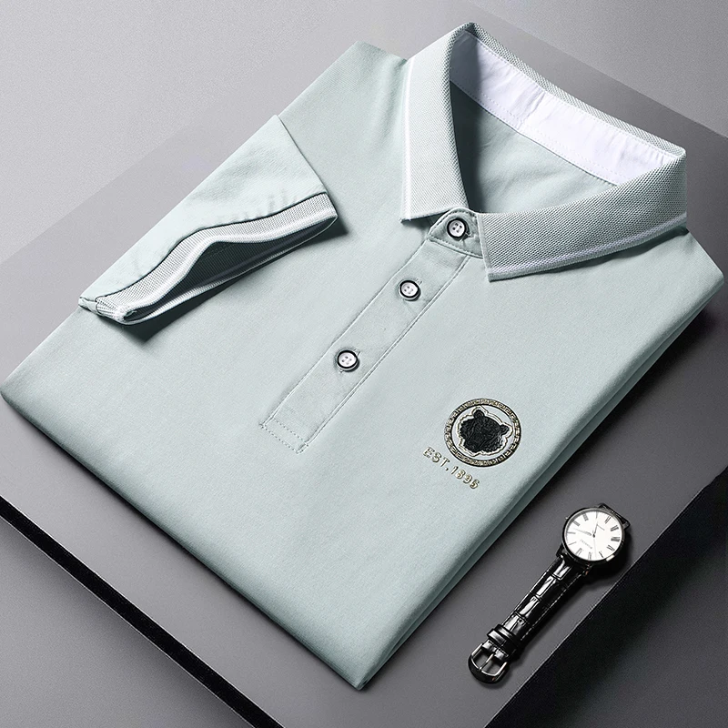 2022 Korean style summer polo shirt men's brand clothing cotton breathable short sleeve Polo shirts business casual embroidery
2022 Korean style summer polo shirt men's brand clothing cotton breathable short sleeve Polo shirts business casual embroidery