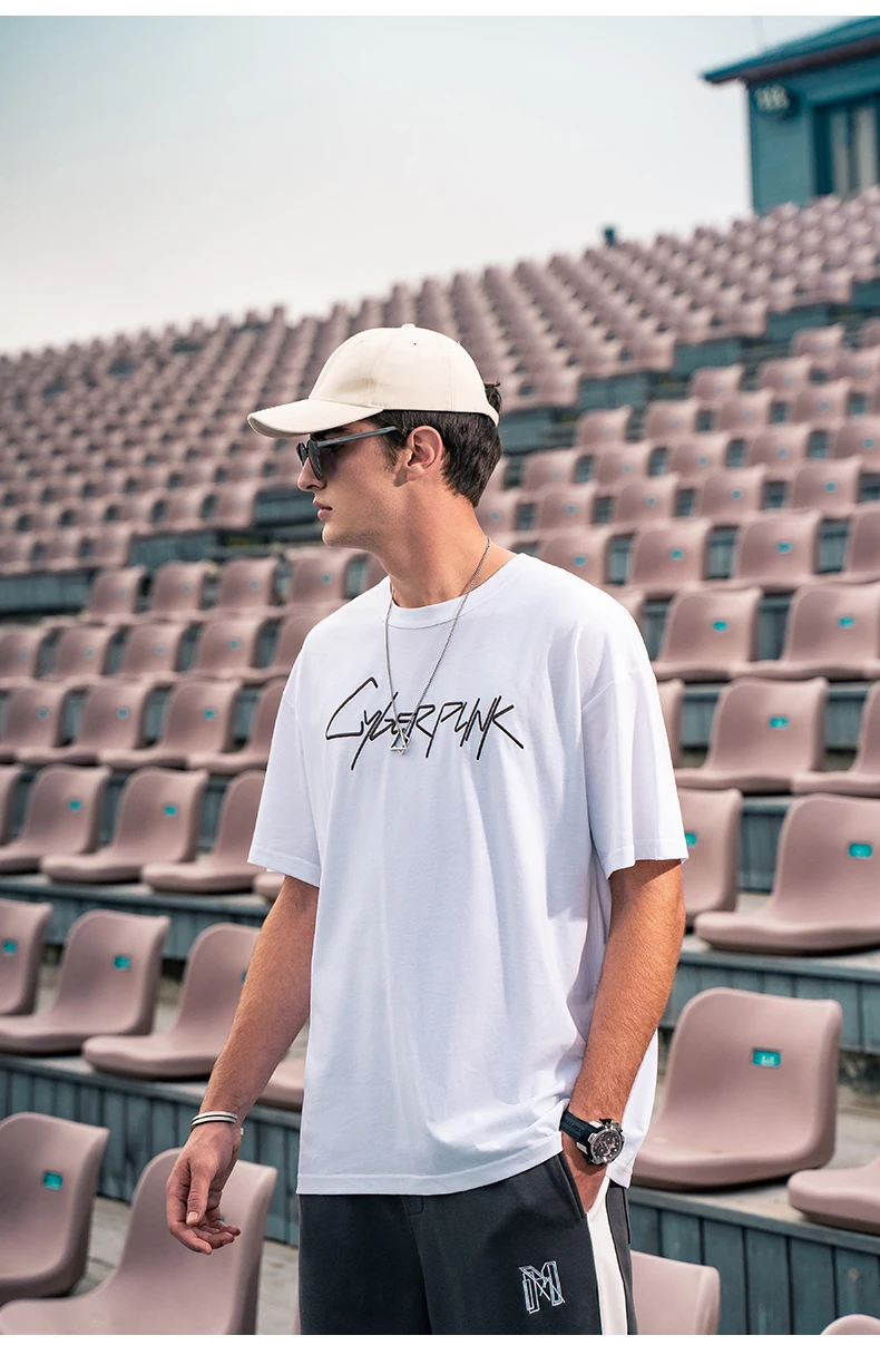 6950 men 2022 new Letter embroidery casual loose national tide ins summer slippery cotton short-sleeved T-shirt
6950 men 2022 new Letter embroidery casual loose national tide ins summer slippery cotton short-sleeved T-shirt