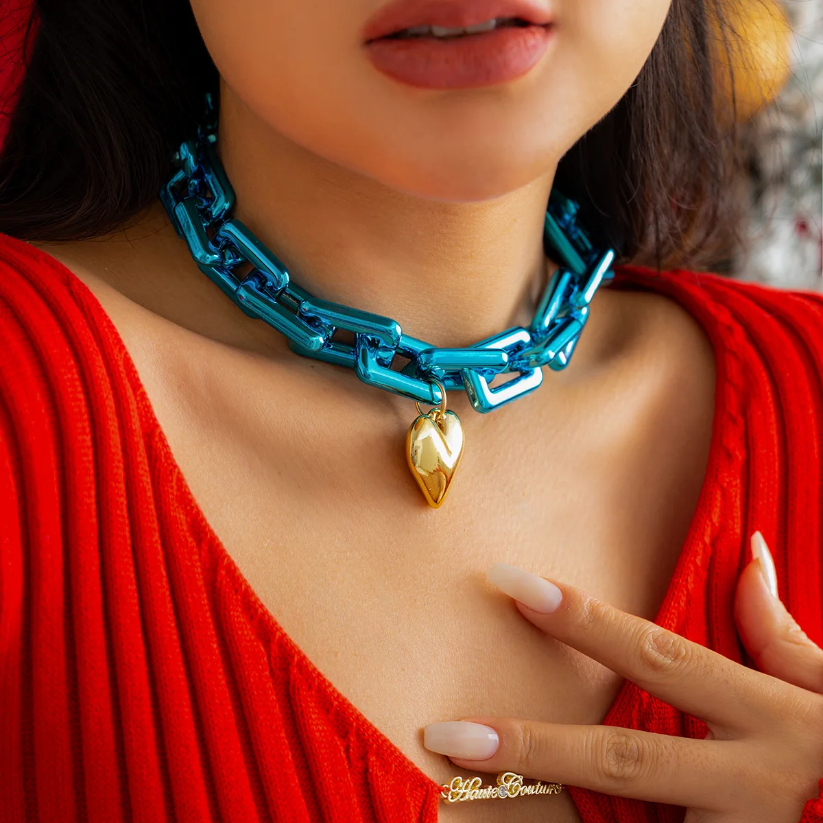Exaggerated Big Necklace Women Girls Bright Color CCB Chain Creative Necklaces Fashion New Year Christmas Necklace 
Exaggerated Big Necklace Women Girls Bright Color CCB Chain Creative Necklaces Fashion New Year Christmas Necklace