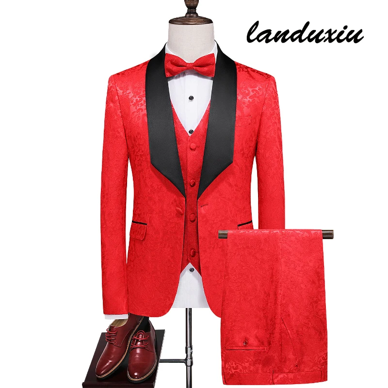 Landuxiu One Button Groom Tuxedos Shawl Lapel Groomsmen Best Man Suits Mens Wedding Suits Three Pieces Suits
Landuxiu One Button Groom Tuxedos Shawl Lapel Groomsmen Best Man Suits Mens Wedding Suits Three Pieces Suits