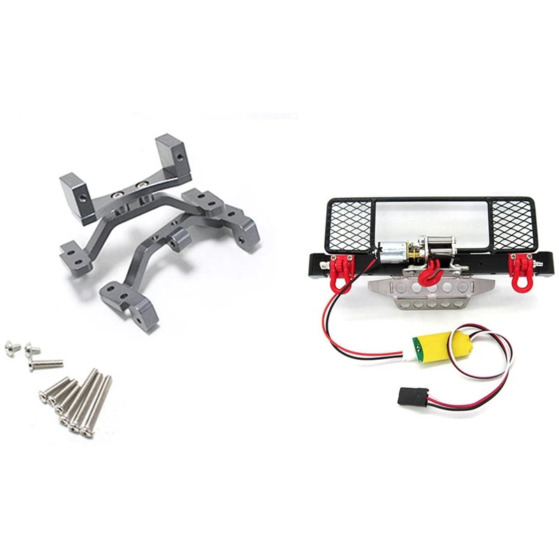 

1 Set Metal Pull Rod Base Seat Mounts Servo & 1 Set Metal Front Bumper With Board Winch CH3 Control Line Panel