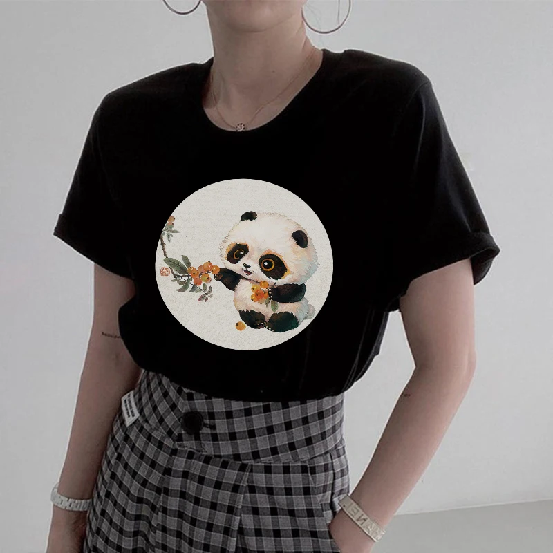 Pattern T Shirt Printed Short Sleeve Summer Women's Playful Panda Trendy Cute Style Clothing Fashion Basic Round Neck Top
Pattern T Shirt Printed Short Sleeve Summer Women's Playful Panda Trendy Cute Style Clothing Fashion Basic Round Neck Top
