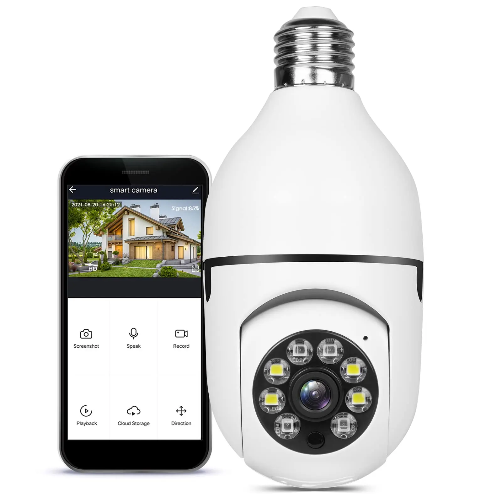 Wireless Wifi Light Bulb Camera Security Camera Premium Wireless Wifi Light Bulb Camera Security Camera for Home Outdoor Garden
Wireless Wifi Light Bulb Camera Security Camera Premium Wireless Wifi Light Bulb Camera Security Camera for Home Outdoor Garden
