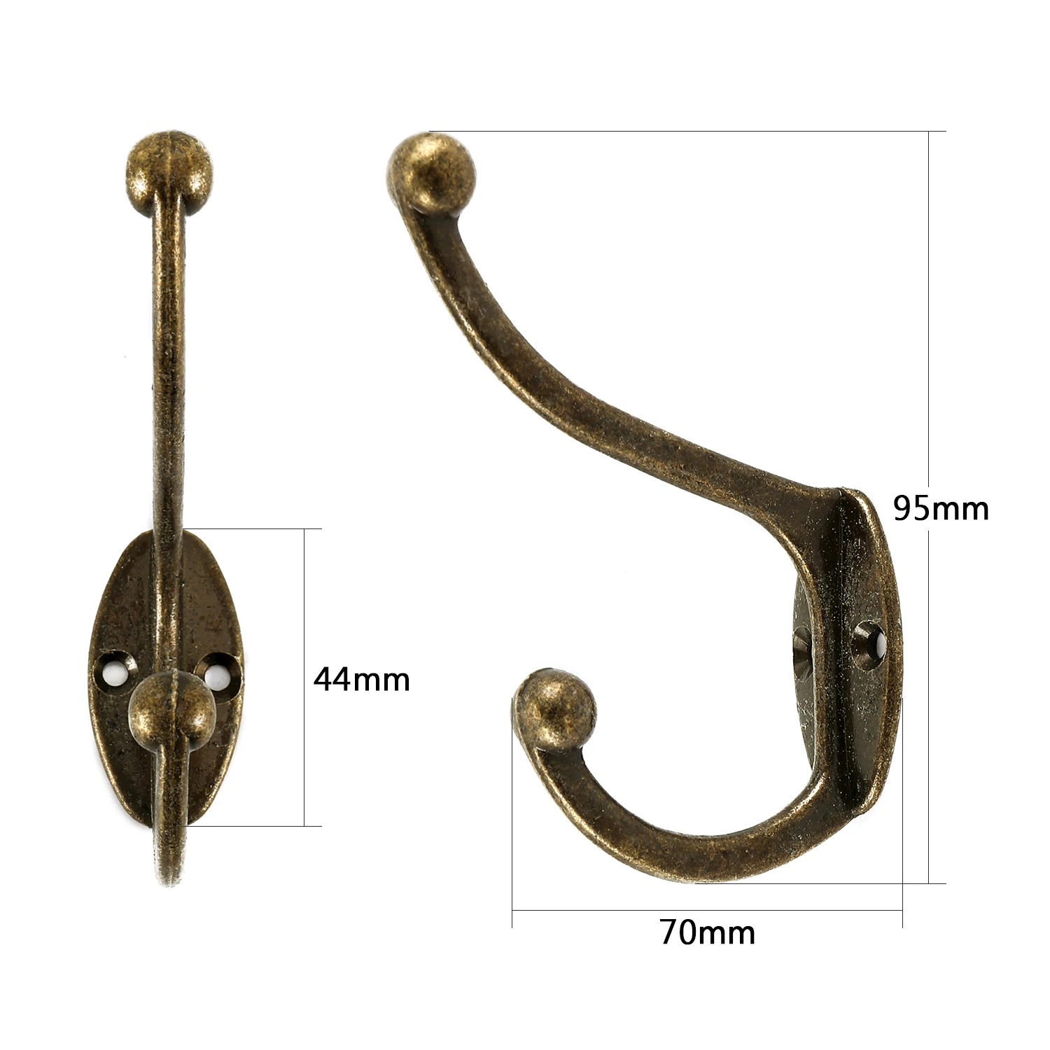 5Pcs Coat Hooks Wall Mounted Dual Coat Rack Retro Copper Clothes Hanger Heavy Duty Door Coat Hooks Non-slip Robe Holder for
5Pcs Coat Hooks Wall Mounted Dual Coat Rack Retro Copper Clothes Hanger Heavy Duty Door Coat Hooks Non-slip Robe Holder for
