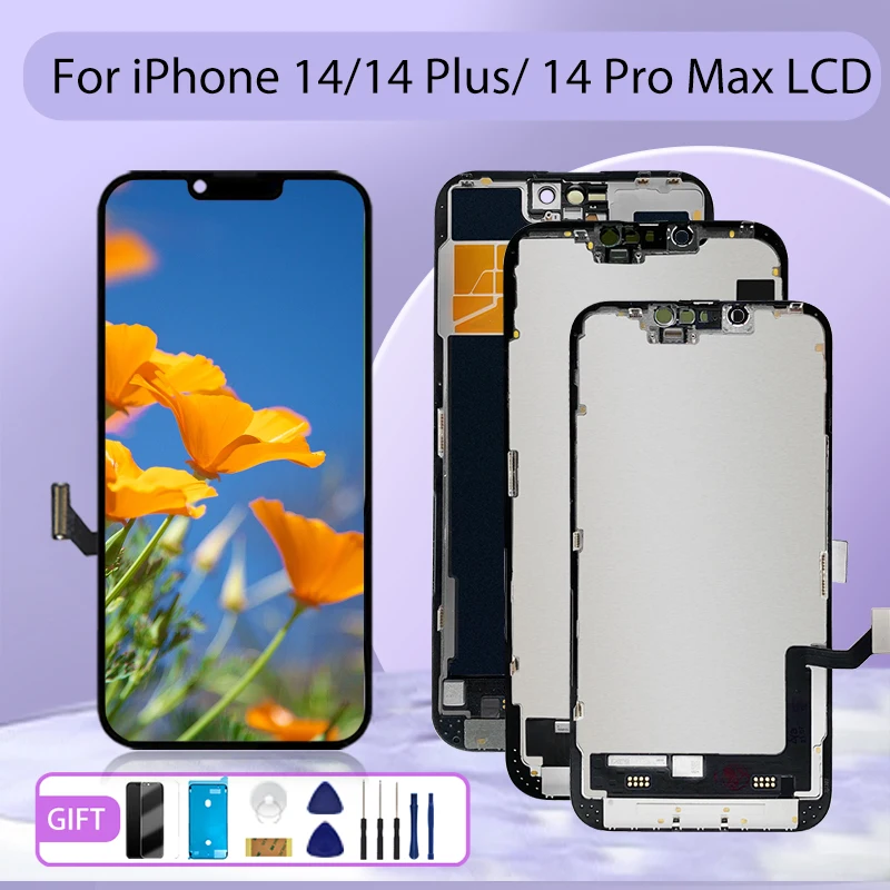 1Pcs OLED For Iphone 14 Lcd Touch Panel Screen Digitizer For Iphone 14 Plus 14 Pro Max Display Assembly Free Shipping With Tools
1Pcs OLED For Iphone 14 Lcd Touch Panel Screen Digitizer For Iphone 14 Plus 14 Pro Max Display Assembly Free Shipping With Tools