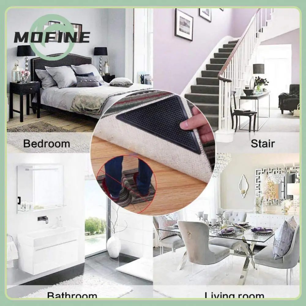 4Pcs/lot Non Slip Patch Mat Triangle Reusable Anti-skid Rubber Mat Washable Rug Gripper Stopper Tape Sticker Black Corners Pad
4Pcs/lot Non Slip Patch Mat Triangle Reusable Anti-skid Rubber Mat Washable Rug Gripper Stopper Tape Sticker Black Corners Pad