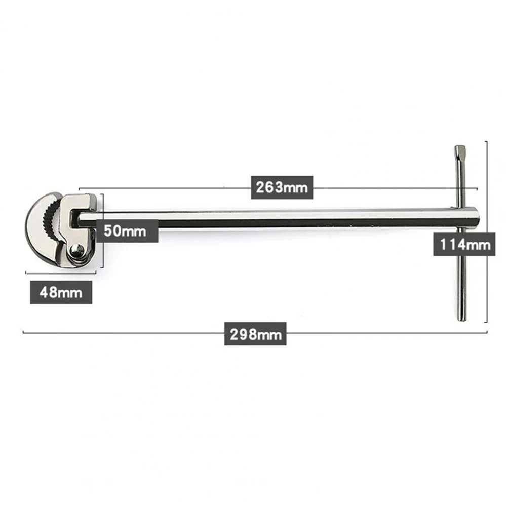 Portable Basin Wrench Manual Carbon Steel Bathtub Faucet Basin Wrench 180° Rotation High Hardnes Sink Plumbing Tool 263mm
Portable Basin Wrench Manual Carbon Steel Bathtub Faucet Basin Wrench 180° Rotation High Hardnes Sink Plumbing Tool 263mm
