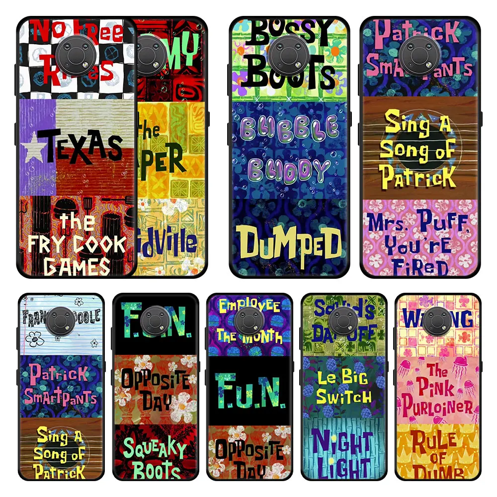 SpongeBob SpongeBobs Words Black Capa Case for Nokia G20 G50 6 7 5 XR20 G10 2 6 4 X10 G11 1 C30 5 X100 C20 3 2 2 Cell Silicone
SpongeBob SpongeBobs Words Black Capa Case for Nokia G20 G50 6 7 5 XR20 G10 2 6 4 X10 G11 1 C30 5 X100 C20 3 2 2 Cell Silicone