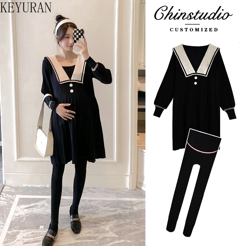 Spring Autumn Maternity Clothing Loose Long Sleeve Knitted Sweater Dress and Leggings Pregnancy Clothes Sets for Pregnant Women
Spring Autumn Maternity Clothing Loose Long Sleeve Knitted Sweater Dress and Leggings Pregnancy Clothes Sets for Pregnant Women