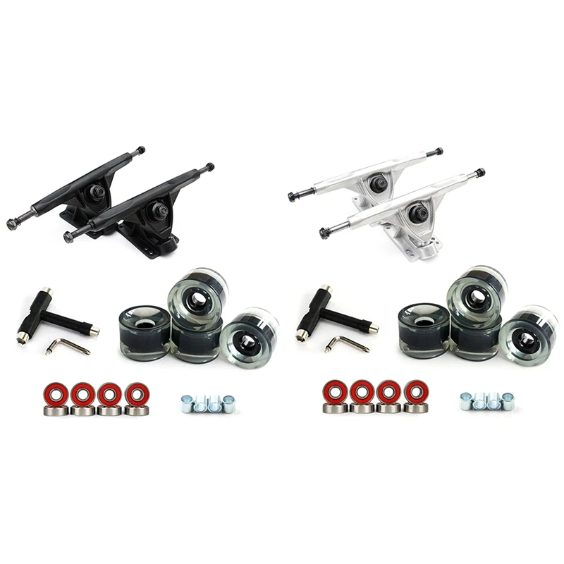 Hot 7Inch Longboard Truck Wheels Set 4Pcs PU Wheels 8Pcs Bearing T Skateboard Tool Skateboard Wheel Combo
Hot 7Inch Longboard Truck Wheels Set 4Pcs PU Wheels 8Pcs Bearing T Skateboard Tool Skateboard Wheel Combo