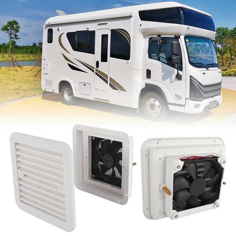 

12V Mutefridge Vent With Fan For RV Trailer Caravan Side Air Strong Wind Exhaust Car Styling Camper