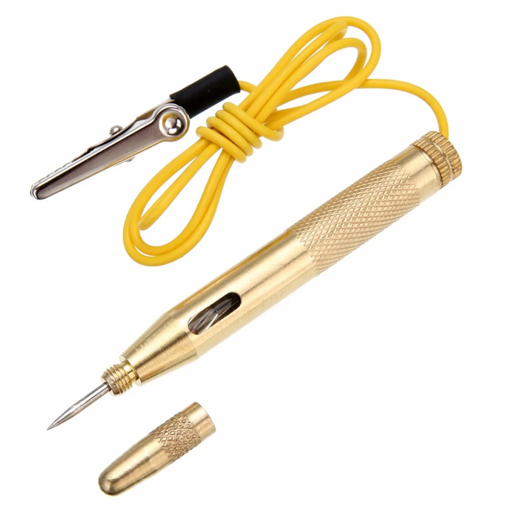 DC 6V 12V 24V Diagnostic Tool Copper Car Lamp Circuit Tester Lamp Voltage Test Pen Detector Probe Lamp System Test Tool
DC 6V 12V 24V Diagnostic Tool Copper Car Lamp Circuit Tester Lamp Voltage Test Pen Detector Probe Lamp System Test Tool