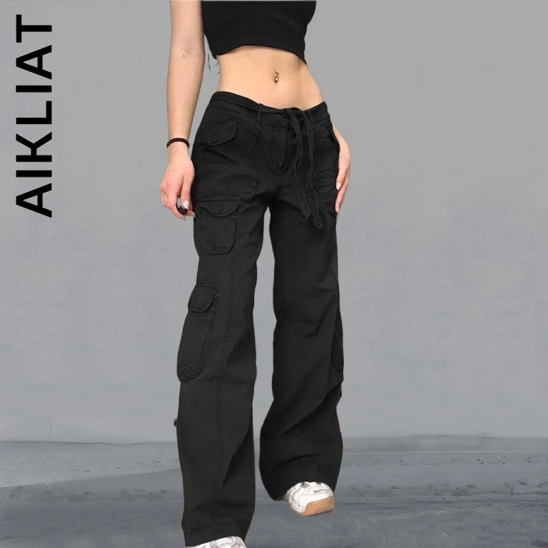 Aikliat Fashion Trousers Women Pants Elegant Straight Sweatpants Korean Pant Hip pants Baggy Chic Trousers Women Female
Aikliat Fashion Trousers Women Pants Elegant Straight Sweatpants Korean Pant Hip pants Baggy Chic Trousers Women Female