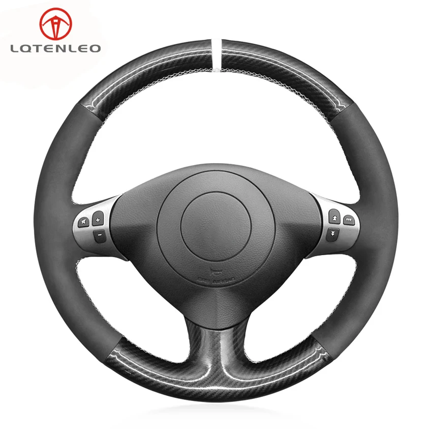 LQTENLEO Black Carbon Fiber Suede Hand-stitched Car Steering Wheel Cover for Alfa Romeo 147 2000-2010 GT 2004-2010 156 2003-2007
LQTENLEO Black Carbon Fiber Suede Hand-stitched Car Steering Wheel Cover for Alfa Romeo 147 2000-2010 GT 2004-2010 156 2003-2007