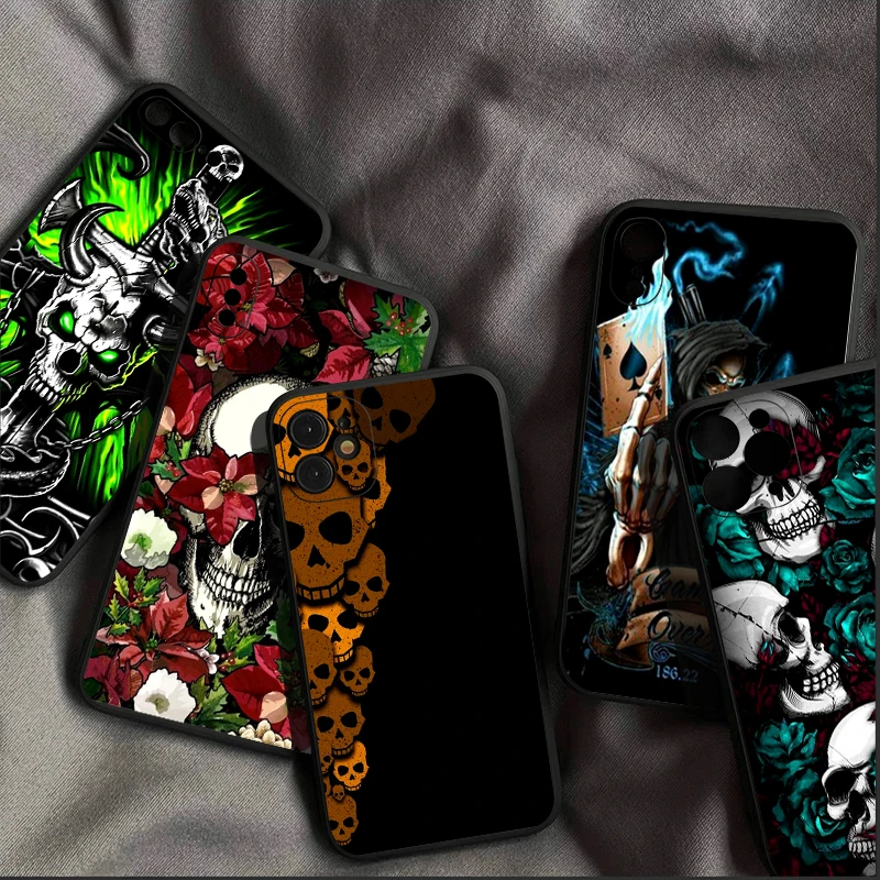 Death Skull Rose Flower Phone Case For iPhone 13 12 11 Pro Mini X XR XS Max SE 6 6S 7 8 Plus Soft Full Protection Shockproof
Death Skull Rose Flower Phone Case For iPhone 13 12 11 Pro Mini X XR XS Max SE 6 6S 7 8 Plus Soft Full Protection Shockproof