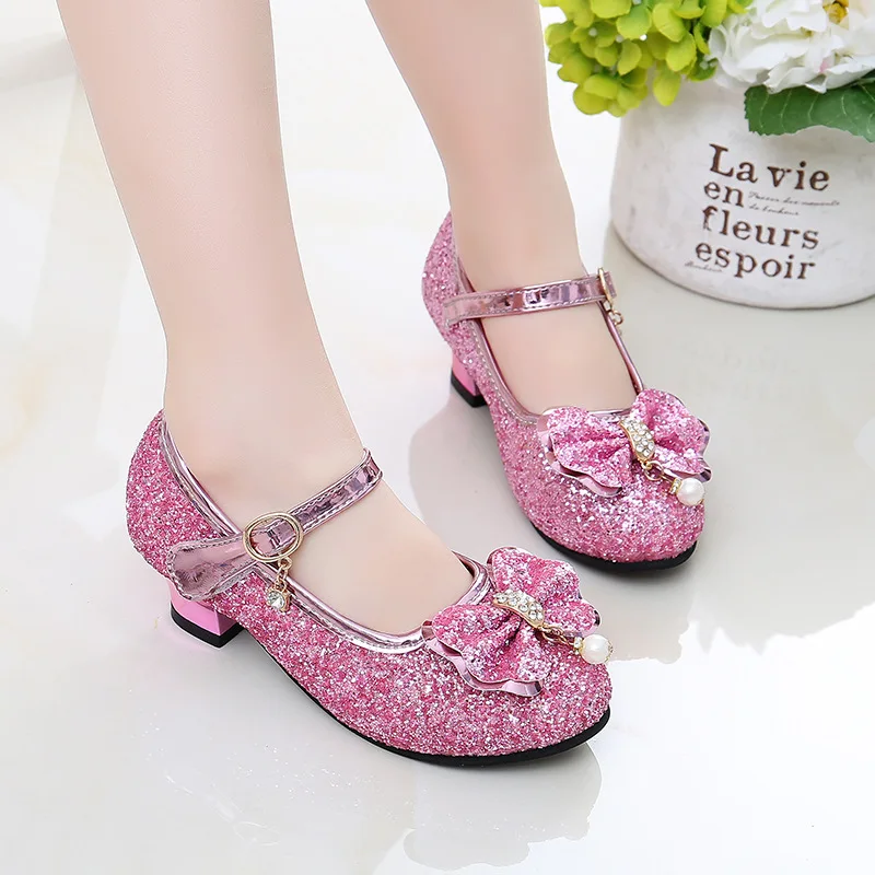 Princess Kids Leather Shoes for Girls Flower Casual Glitter Student High Heels Fashion Bling Crystal Shoes Children 2023 New
Princess Kids Leather Shoes for Girls Flower Casual Glitter Student High Heels Fashion Bling Crystal Shoes Children 2023 New