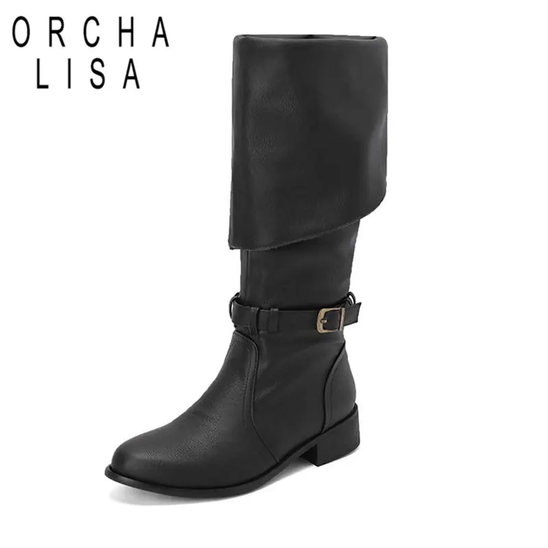 ORCHA LISA Women Thigh Boots 51cm Round Toe Block Heels 3.5cm Slip On Belt Buckle Plus Size 47 48 Western Booties Two Wear Shoes
ORCHA LISA Women Thigh Boots 51cm Round Toe Block Heels 3.5cm Slip On Belt Buckle Plus Size 47 48 Western Booties Two Wear Shoes