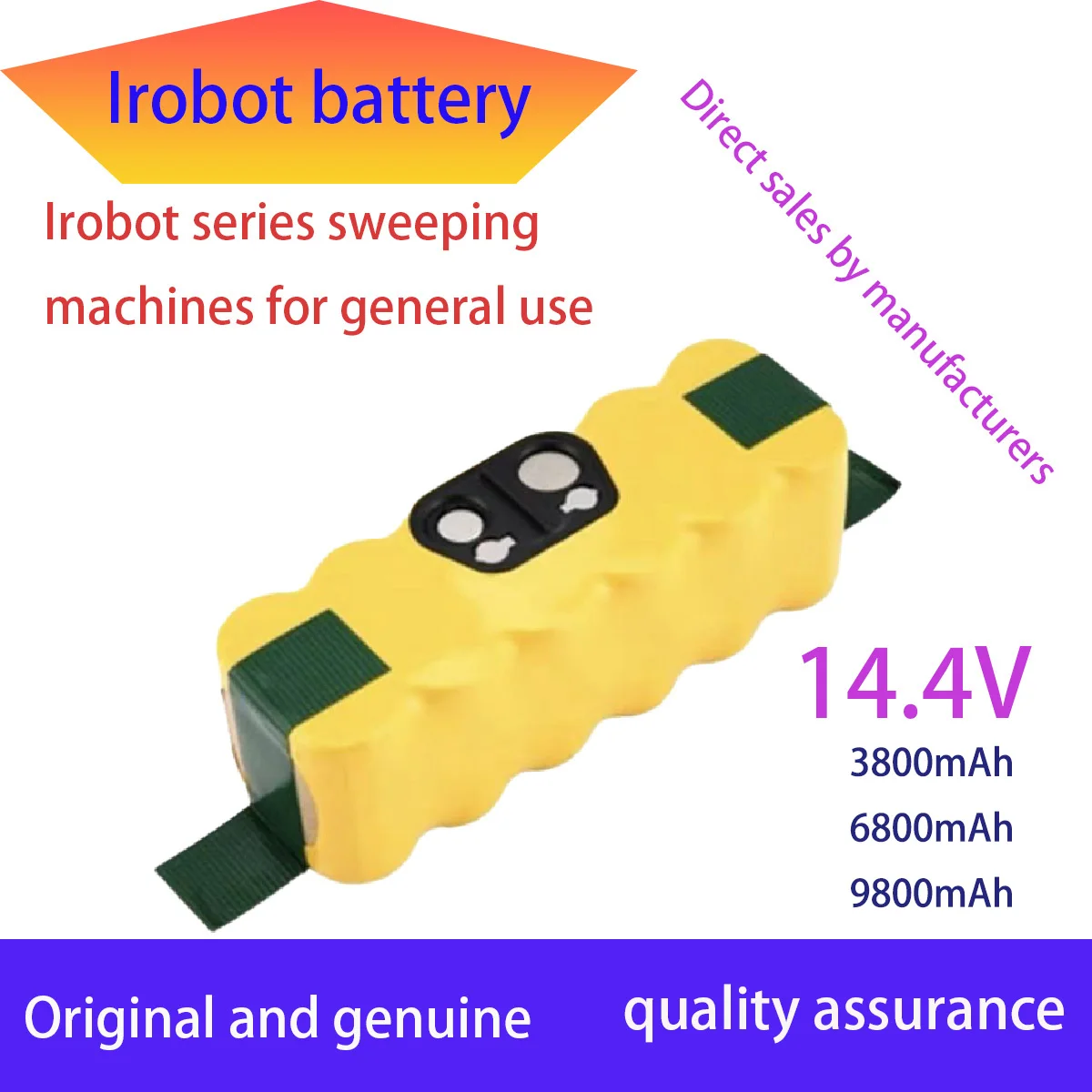 IRobot 14.4V 3800-9800mAh Universal Sweeper Battery, Universal iRobot 770 860 620 780 880 870
IRobot 14.4V 3800-9800mAh Universal Sweeper Battery, Universal iRobot 770 860 620 780 880 870