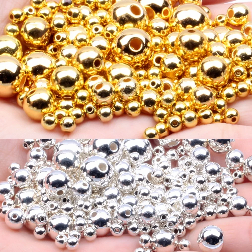 3mm-12mm Gold Plated/Silver Plated Imitation Pearl Acrylic Beads Round Pearl Spaced Scattered Beads For Jewelry Making DIY
3mm-12mm Gold Plated/Silver Plated Imitation Pearl Acrylic Beads Round Pearl Spaced Scattered Beads For Jewelry Making DIY