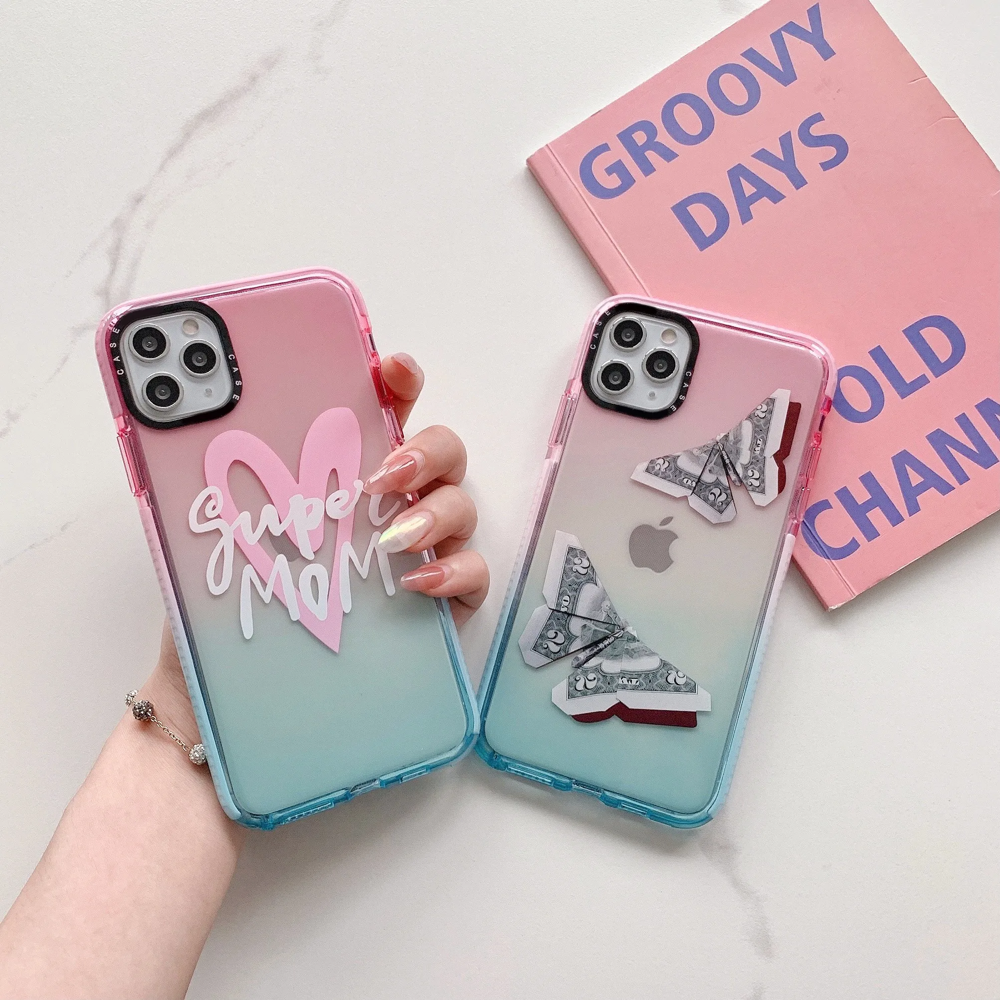 INS Gradient Color Love Butterfly Phone Cases For iPhone 13 12 11 Pro Max XR XS MAX 8 X 7 SE Lady Girl Anti-drop Soft TPU Cover
INS Gradient Color Love Butterfly Phone Cases For iPhone 13 12 11 Pro Max XR XS MAX 8 X 7 SE Lady Girl Anti-drop Soft TPU Cover