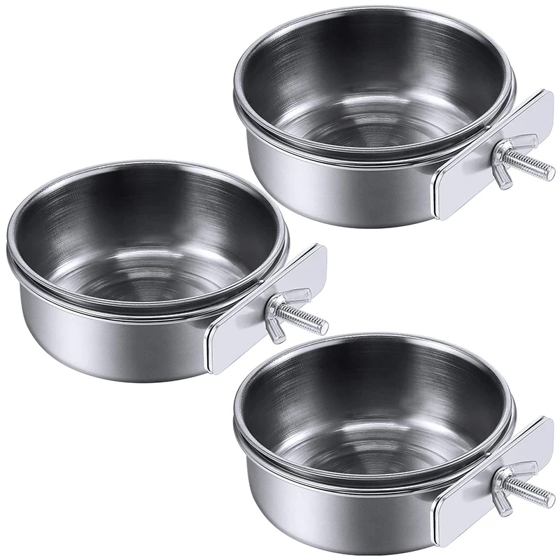 3-Piece Bird Feeder Cup Stainless Steel Parrot Feeder Cup Animal Cage Water Food Bowl S
3-Piece Bird Feeder Cup Stainless Steel Parrot Feeder Cup Animal Cage Water Food Bowl S