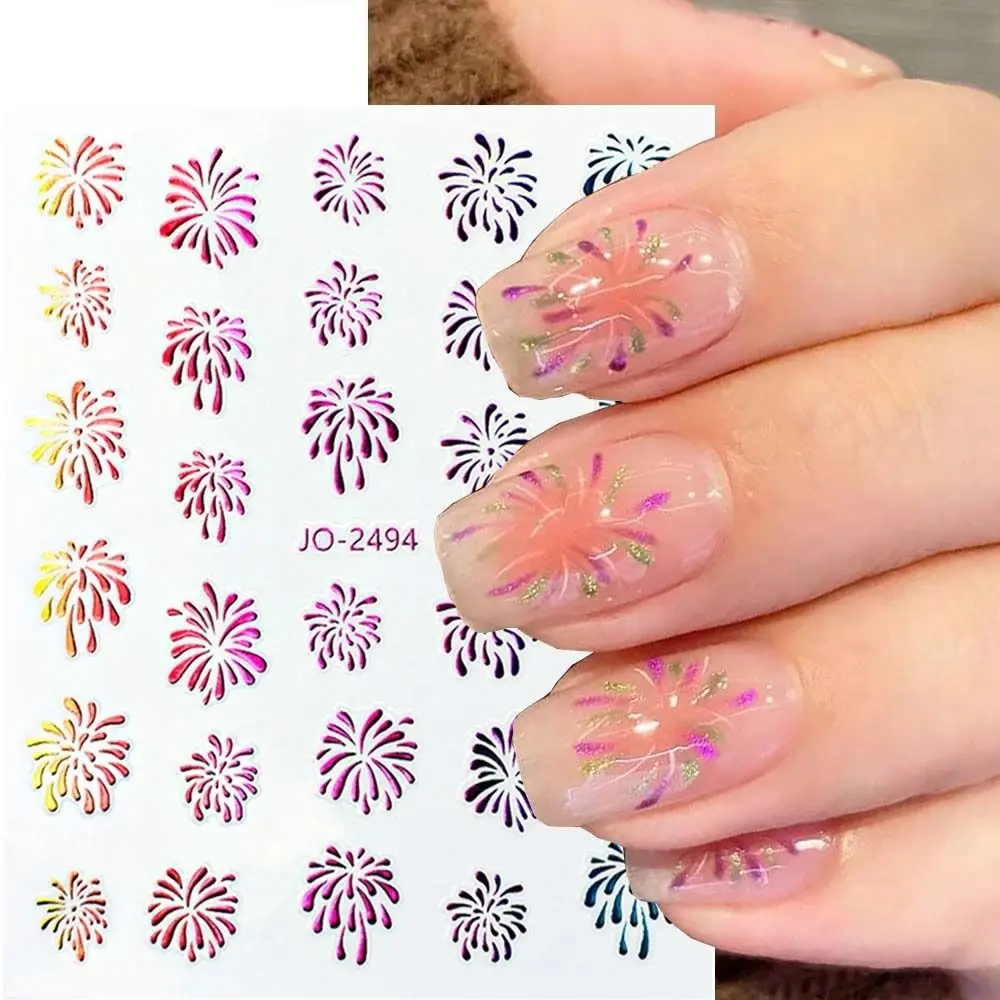 1Pc Holographic Fireworks Nail Art Stickers Laser Design Gold Silver Colorful Fireworks Sliders New Year Manicure Decors
1Pc Holographic Fireworks Nail Art Stickers Laser Design Gold Silver Colorful Fireworks Sliders New Year Manicure Decors