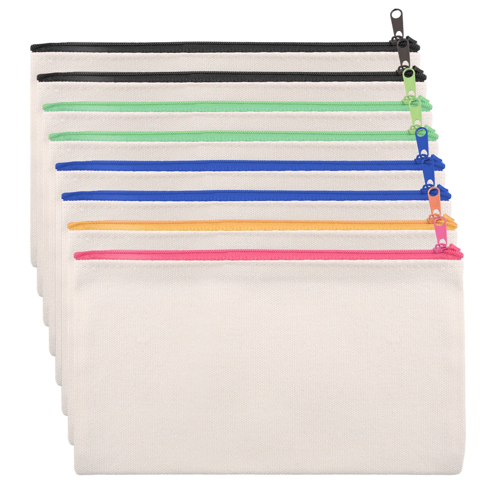 8pcs Cosmetic Bag Pencil Case With Zip Stationary Multifunctional Canvas DIY Blank For Painting Office School Kids Adults
8pcs Cosmetic Bag Pencil Case With Zip Stationary Multifunctional Canvas DIY Blank For Painting Office School Kids Adults