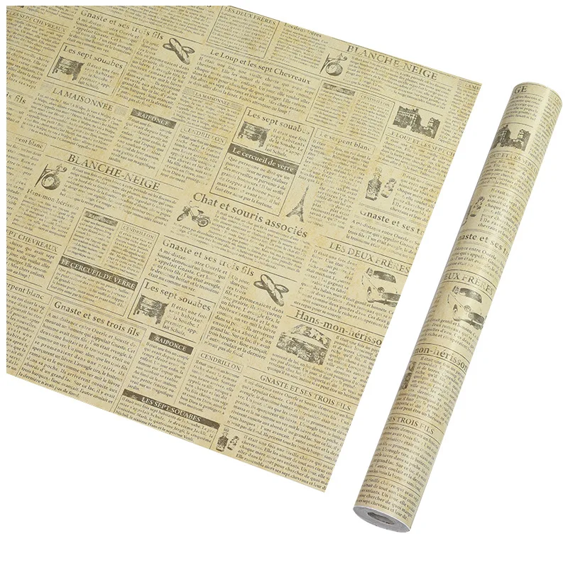 DIY self-adhesive wallpaper Vintage newspaper pattern Waterproof Wall Sticker Home Decor Removable Vinyl PVC Wallpaper
DIY self-adhesive wallpaper Vintage newspaper pattern Waterproof Wall Sticker Home Decor Removable Vinyl PVC Wallpaper
