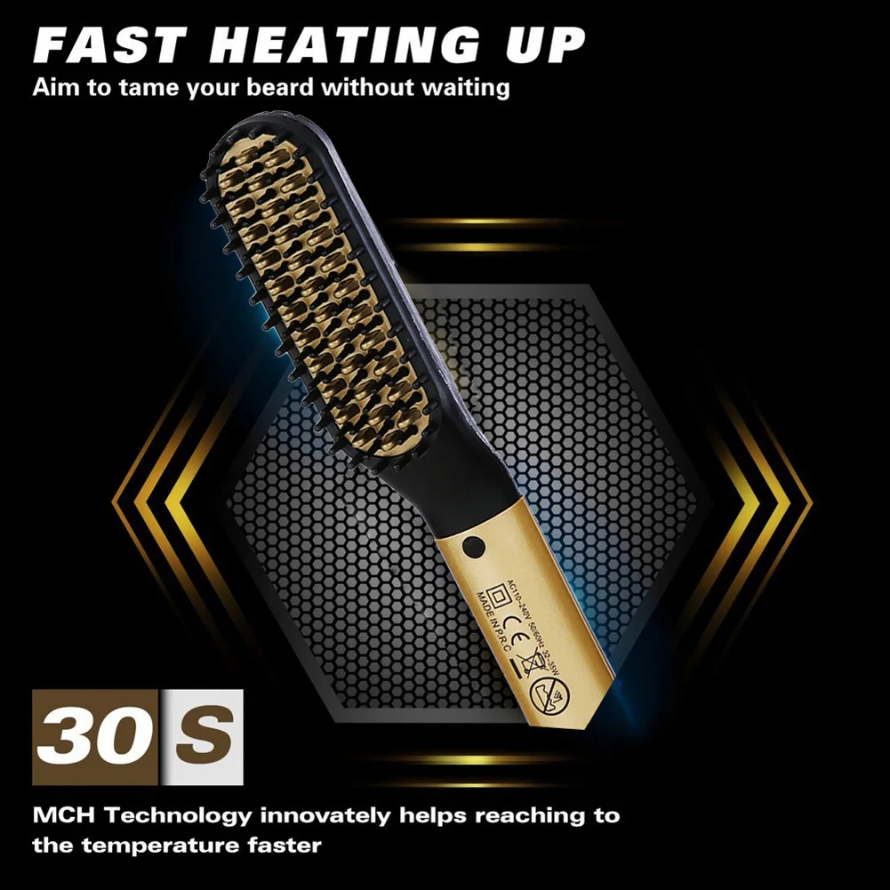 Hot Comb Hair Beard Styling Tool Beard Straightener for Men Fast Heating Multifunctional Hair Straightening Comb
Hot Comb Hair Beard Styling Tool Beard Straightener for Men Fast Heating Multifunctional Hair Straightening Comb