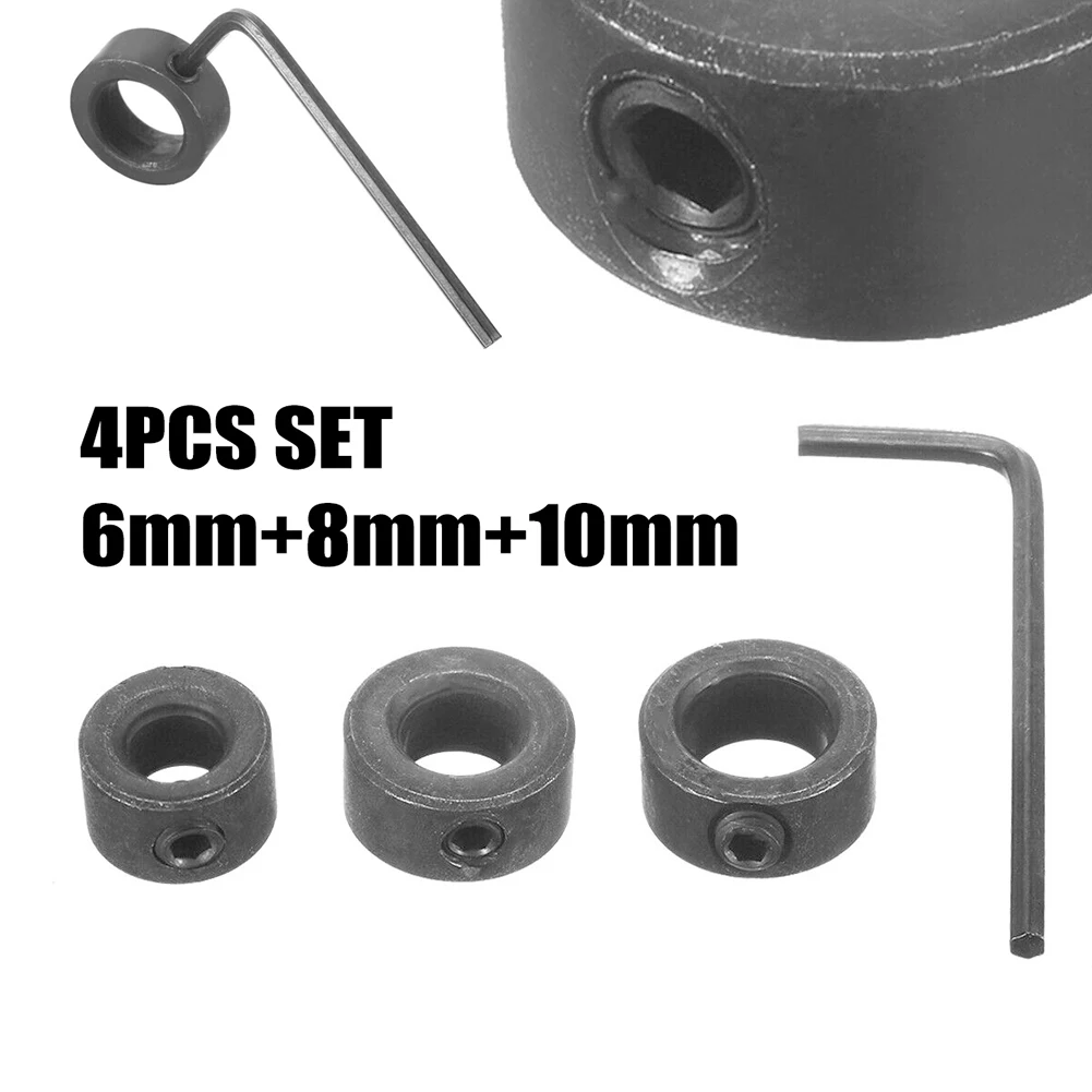 3PCS Drill Stop Collar HSS 6/8/10mm Woodworking Drills Locator Drill Bit Limit Ring With Wrench
3PCS Drill Stop Collar HSS 6/8/10mm Woodworking Drills Locator Drill Bit Limit Ring With Wrench