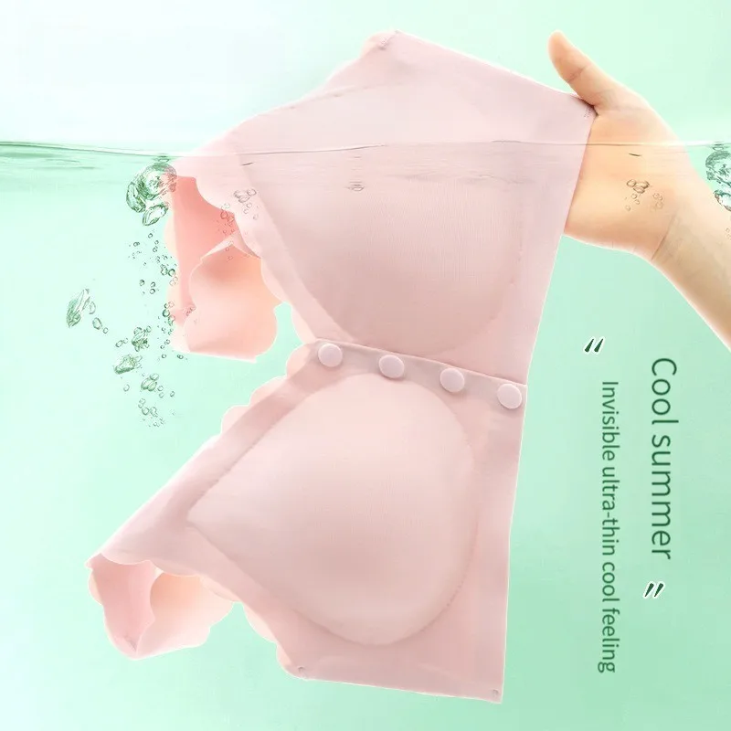 New creative front four buckle underwear elastic tank top type middle-aged and older large size without steel ring Push Up bra 
New creative front four buckle underwear elastic tank top type middle-aged and older large size without steel ring Push Up bra