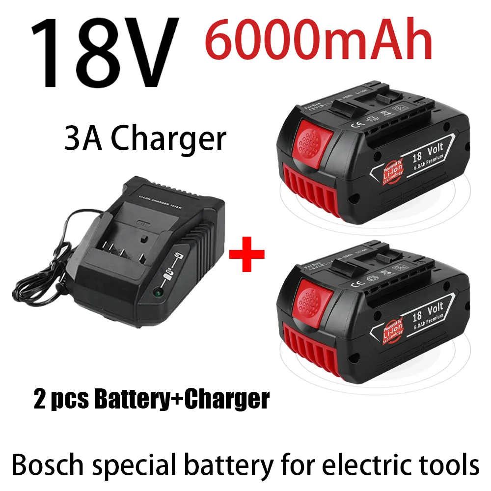 18V 6000mAh Replacement BAT609 Battery for Bosch Compatible BAT618 BAT619G BAT620 SKC181-02 Cordless Power Tool Battery+charger
18V 6000mAh Replacement BAT609 Battery for Bosch Compatible BAT618 BAT619G BAT620 SKC181-02 Cordless Power Tool Battery+charger