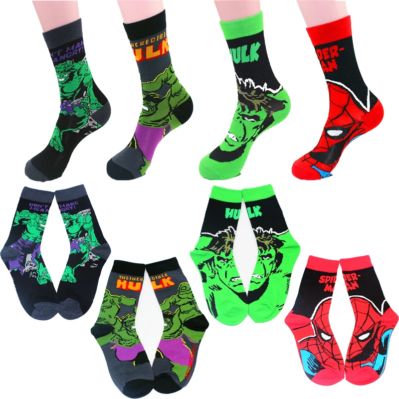 Hot Sale Fashion Funny Marvel Men's Socks Avengers Spider-Man Hulk Cartoon Harajuku Anime Male Cosplay Sports Skateboard Socks
Hot Sale Fashion Funny Marvel Men's Socks Avengers Spider-Man Hulk Cartoon Harajuku Anime Male Cosplay Sports Skateboard Socks
