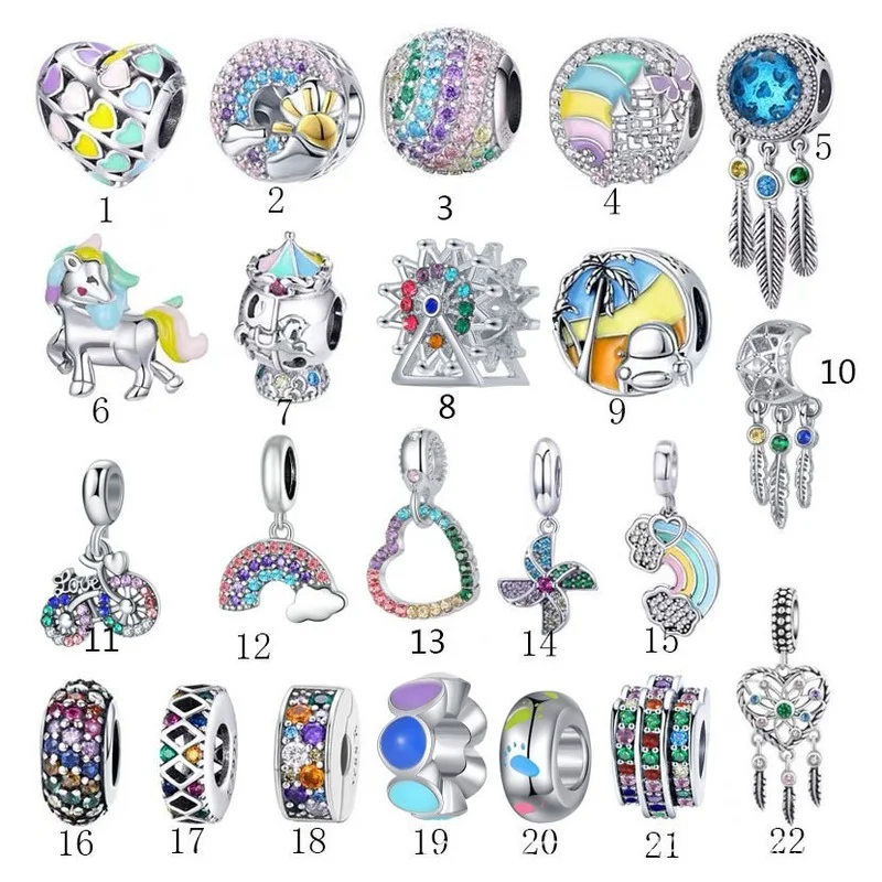 New 925 Sterling Silver Original Colorful Series Bright Spring Beads Fit Pandora Women's Bracelet Necklace Jewelry Accessories
New 925 Sterling Silver Original Colorful Series Bright Spring Beads Fit Pandora Women's Bracelet Necklace Jewelry Accessories